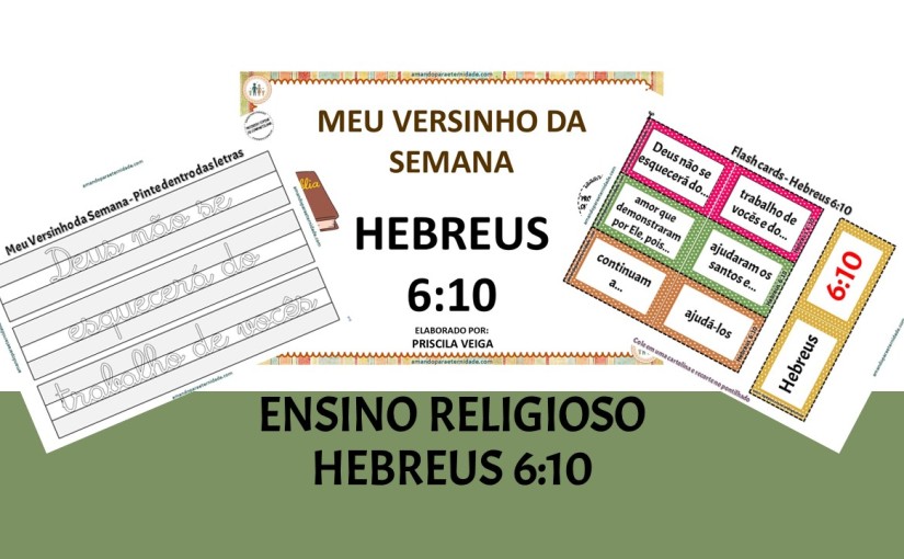 Hebreus 6:10 – Versos da bíblia para crianças